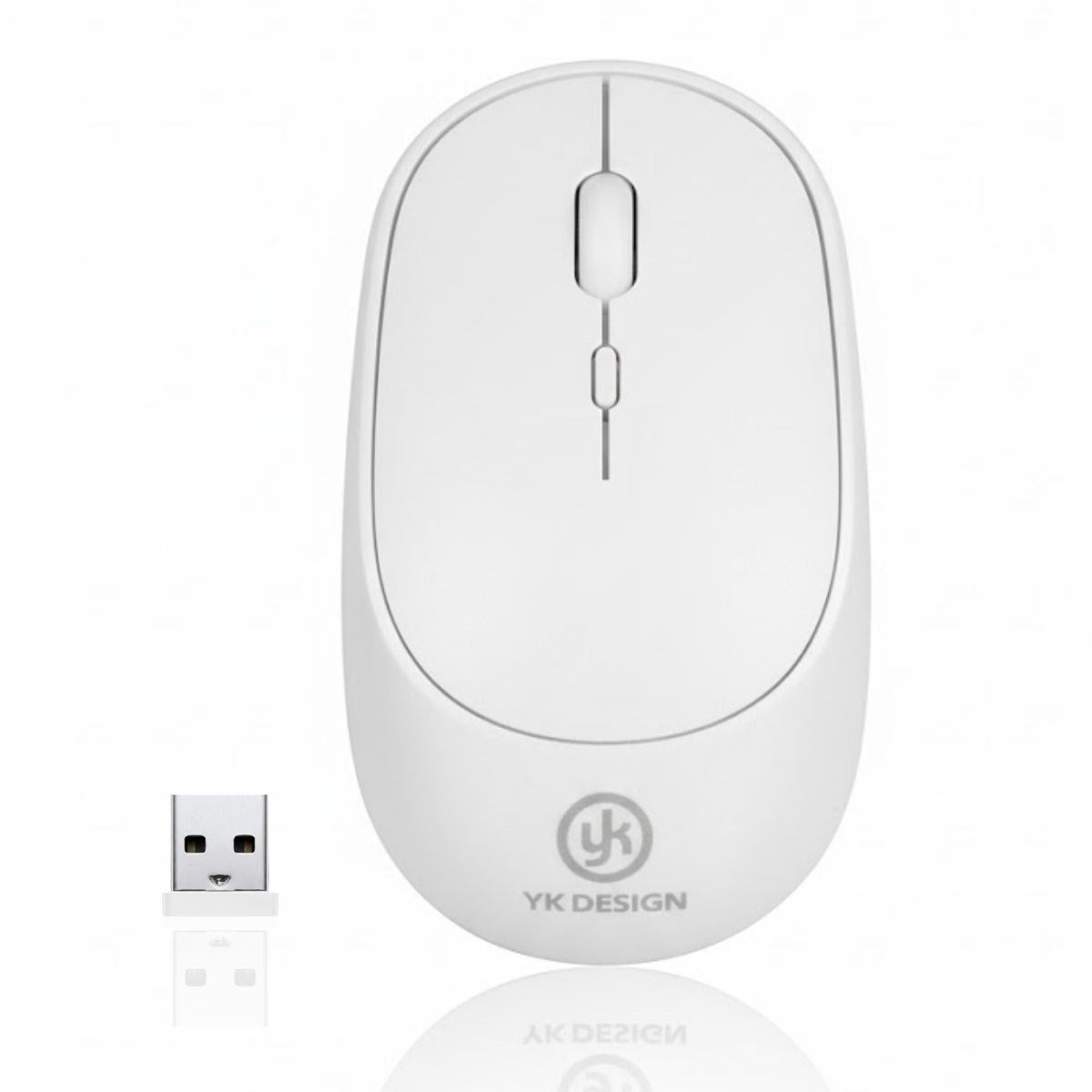 BUFFER® Beyaz Renkli Ergonomik Sessiz Kablosuz Mouse - USB Alıcılı, Ofis ve Oyun İçin Konforlu Bilgisayar Faresi MS6310 - UcuzaGeliyor