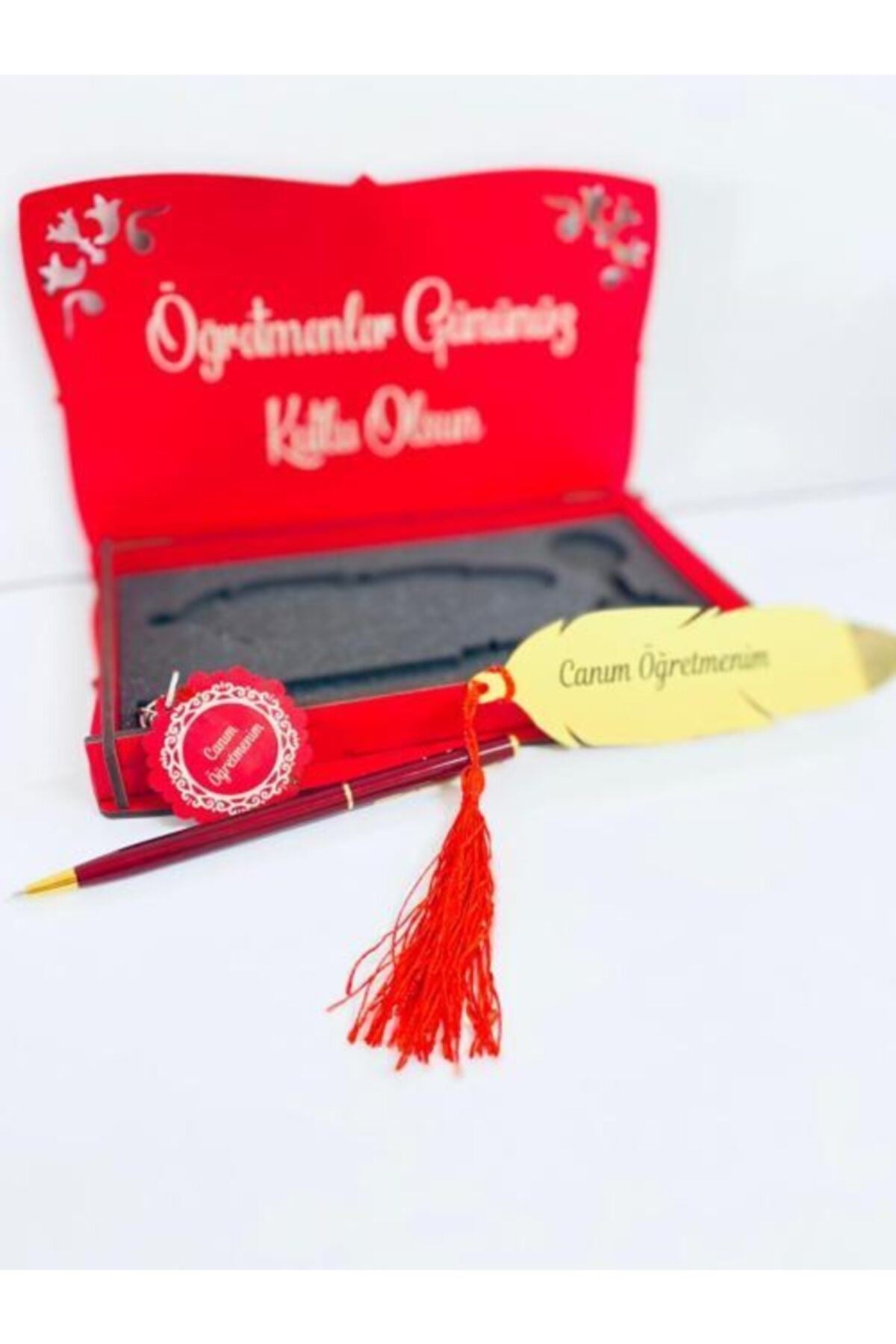 Öğretmenler Gününe Özel Tasarımlı Ahşap Kutu Kalem , Ayraç Ve Anahtarlık Seti