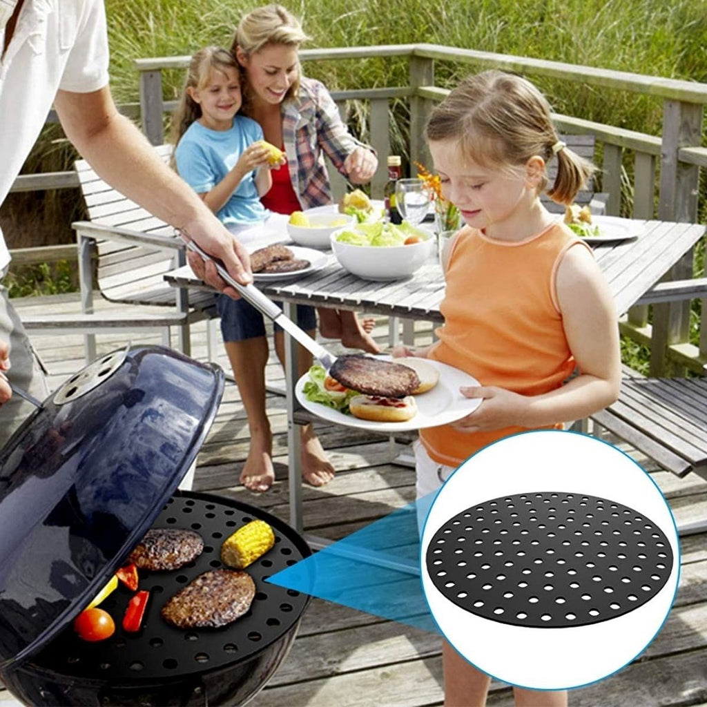 GENEL® Siyah Isıya Dayanıklı Yıkanılabilir Silikon Fırın Ve Airfryer Yuvarlak Model Pişirme Matı 23 Cm - UcuzaGeliyor