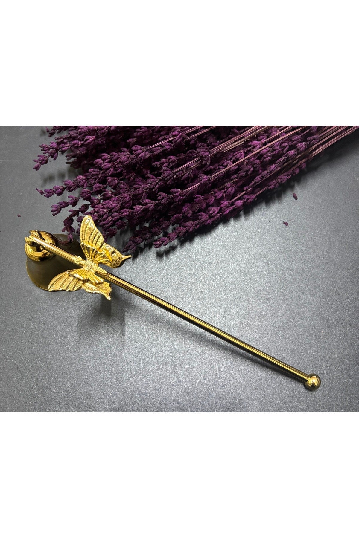 İKİ KATLI KELEBEKLİ MUM SÖNDÜRÜCÜ-GOLD