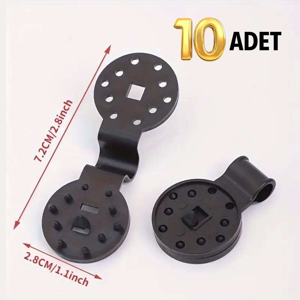 GENEL® 10 Adet Güneşlik Filesi Sabitleme Klipsleri, Gölgelik Bezi ve Brandalar İçin Dayanıklı Plastik Kelepçe Kancaları - UcuzaGeliyor