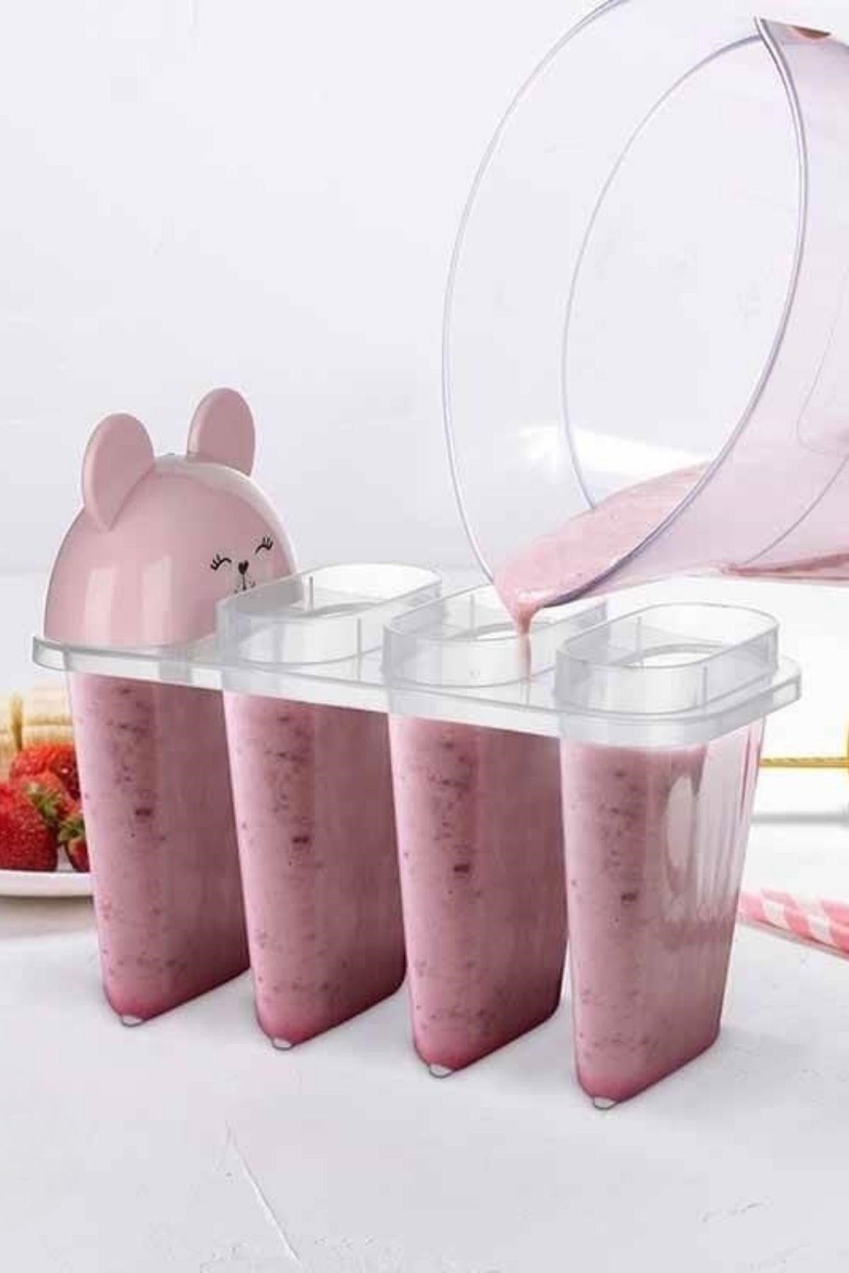 BUFFER® 4'lü Kolay Şekillendirici Sevimli Çocuk Meybuz  & Dondurma Kalıbı AP-9179