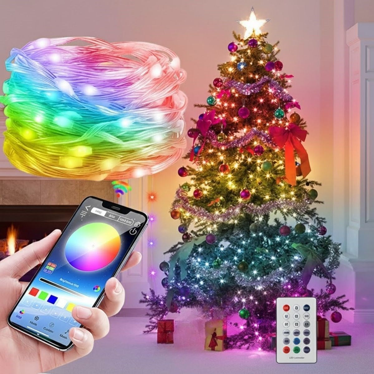 10 MT Uzaktan Kumandalı USB LED Işık - Çok Modlu Dekoratif Ortam Aydınlatmas