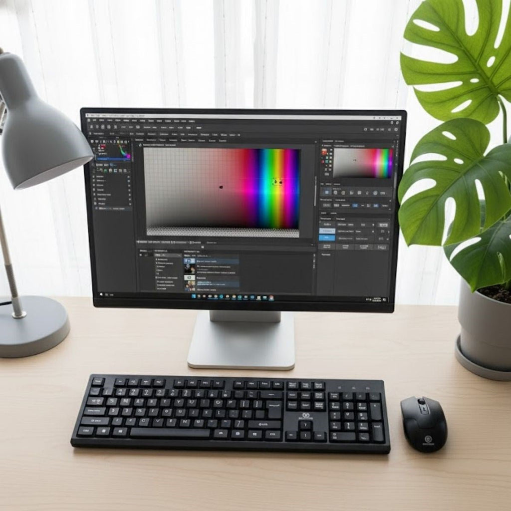 BUFFER® Kablosuz Q Klavye Mouse Seti Rahat Yazım, Sessiz Tuşlar, Ofis ve Ev Kullanımına Uygun Set YK7100 - UcuzaGeliyor