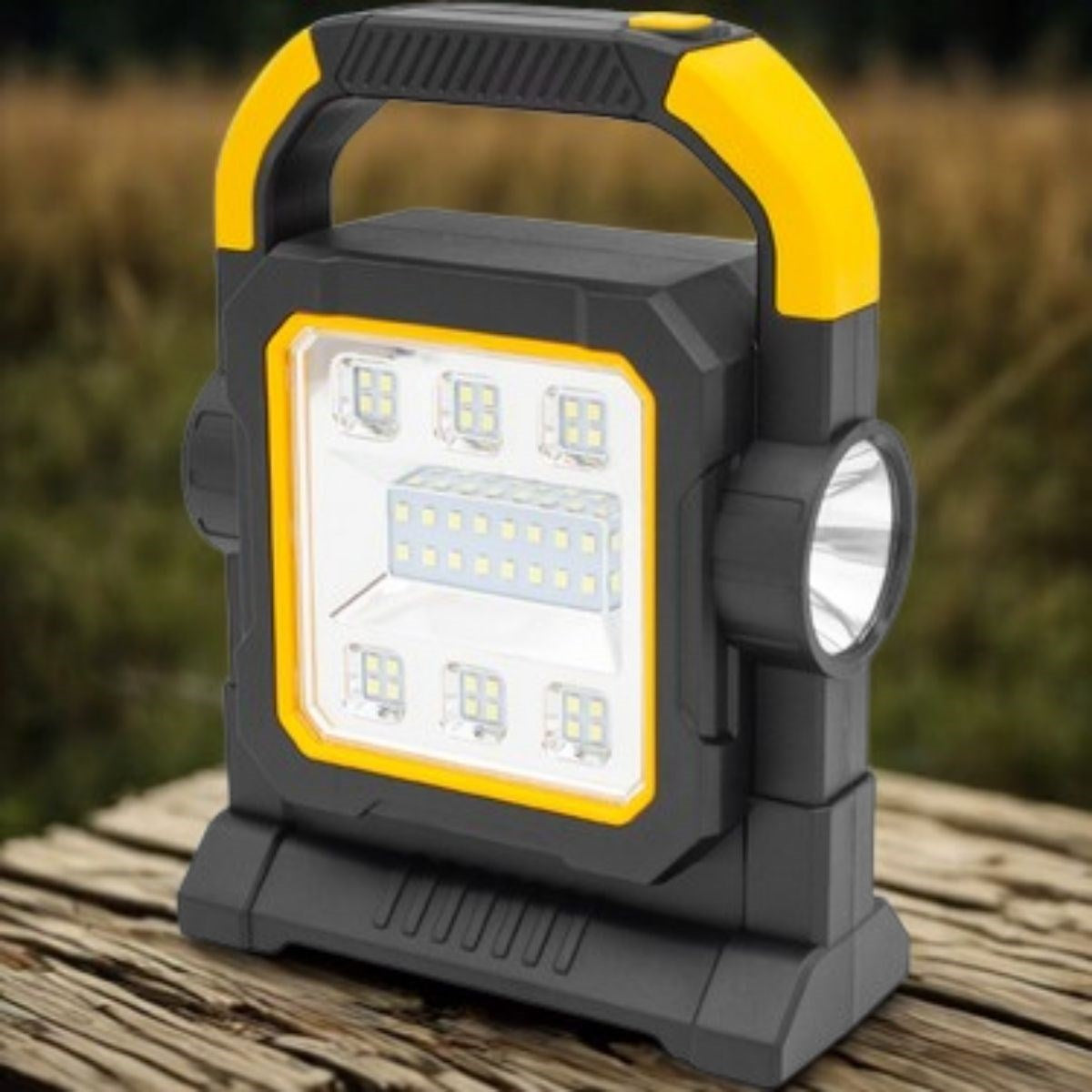 ucuzageliyor® HelloCloud Şarjlı Solar LED Çalışma Işığı | USB Çıkışlı Taşınabilir Projektör Lamba