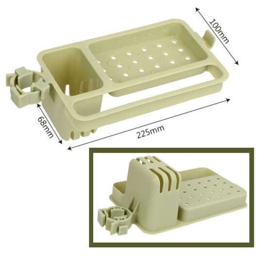 GENEL® Musluğa Takılan Sünger Havlu Askılı Sabun Hazneli mutfak Banyo Lavabo Düzenleyici Organizer - UcuzaGeliyor