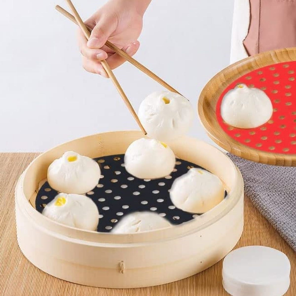 GENEL® Siyah Isıya Dayanıklı Yıkanılabilir Silikon Fırın Ve Airfryer Yuvarlak Model Pişirme Matı 23 Cm - UcuzaGeliyor