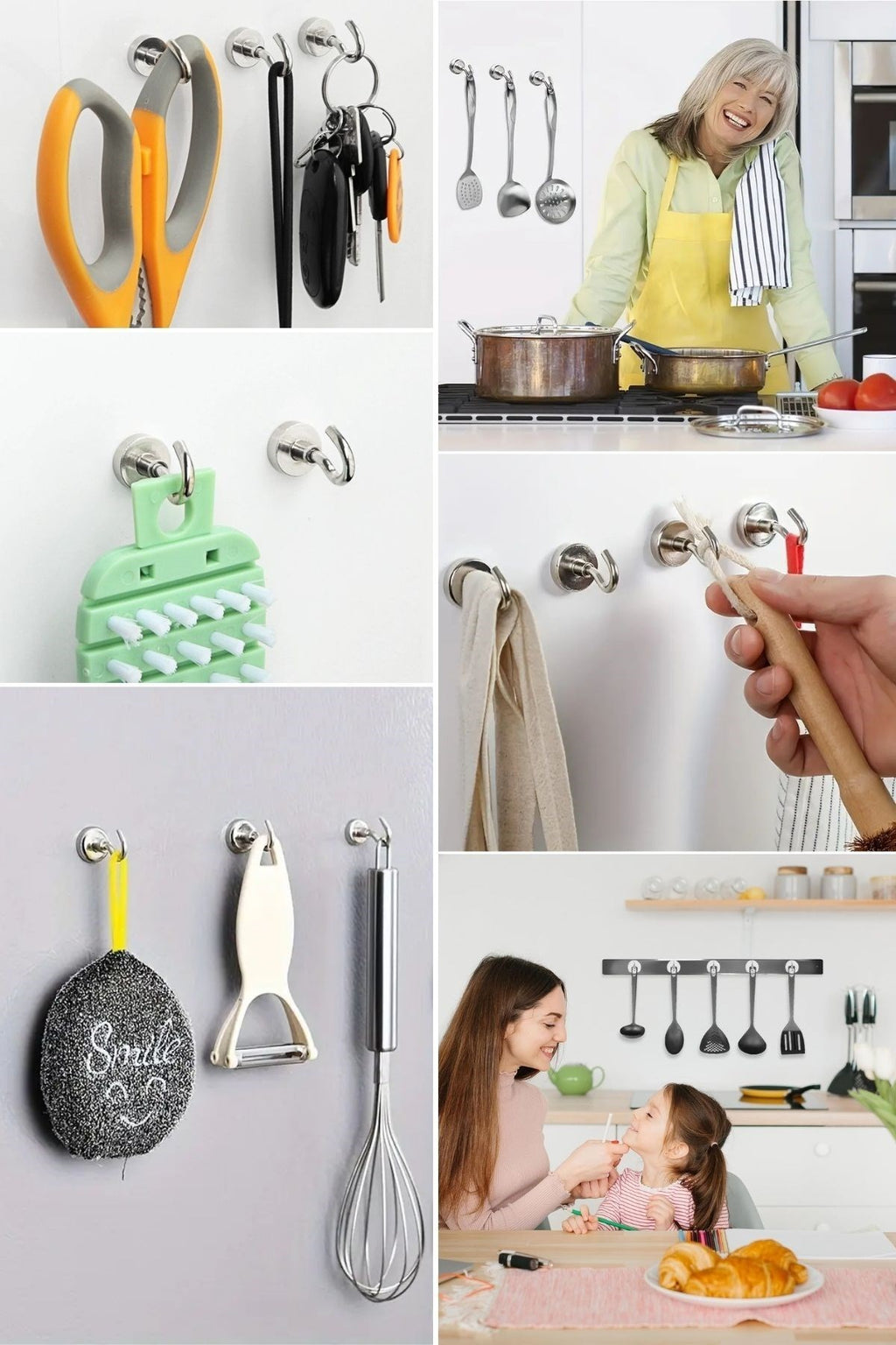 GENEL® Güçlü Manyetik Mutfak,Banyolar İçin Çok Amaçlı 2'li Magnet Askı - UcuzaGeliyor