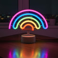 Plastik Gökkuşağı Neon LED Işık - Dekoratif Renkli Masaüstü ve Ambiyans Aydınlatması