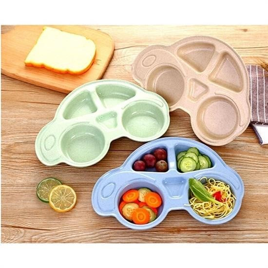 GENEL® Bebekler İçin Araba Şeklinde Sevimli Mama Tabağı Çocuk Tabldot - UcuzaGeliyor
