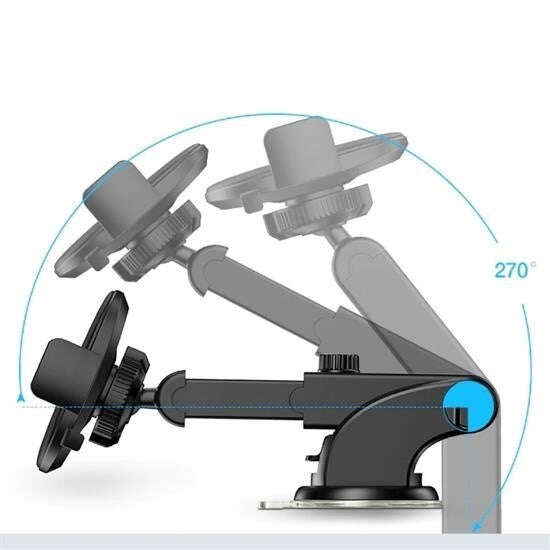 GENEL® 360 Derece Dönen Torpido Üstü Uzunluk Ayarlamalı Vantuzlu Teleskopik Araç Telefon Tutucu - UcuzaGeliyor