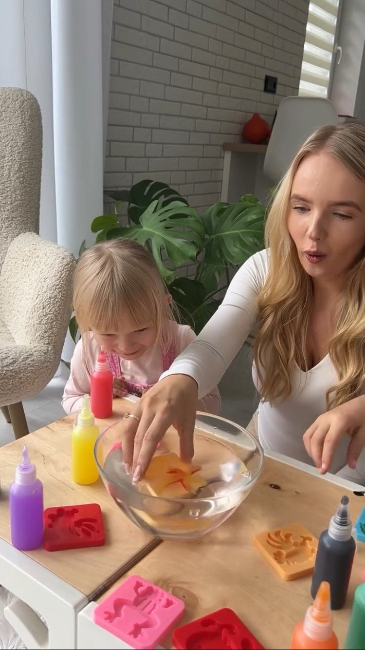 Pofudukya oyun seti 5 Renk Jel Şişe 6 Kalıp