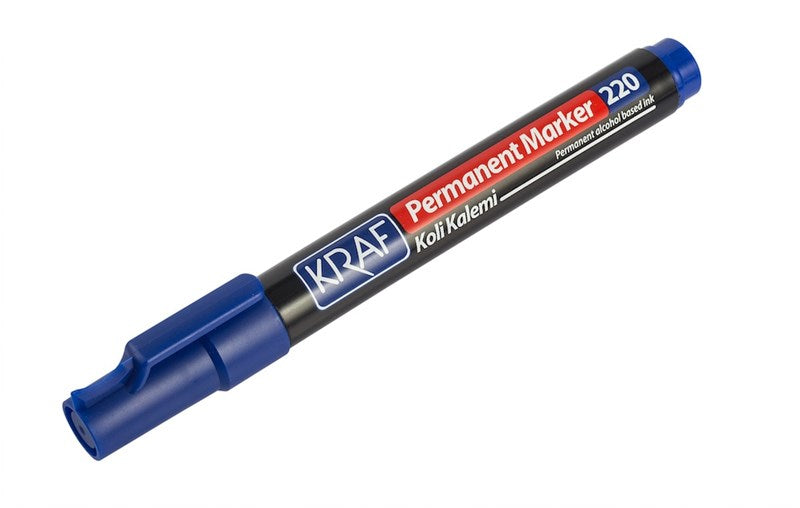 Kraf Permanent Markör Yuvarlak Uc 220 Mavi (Koli Kalemi)