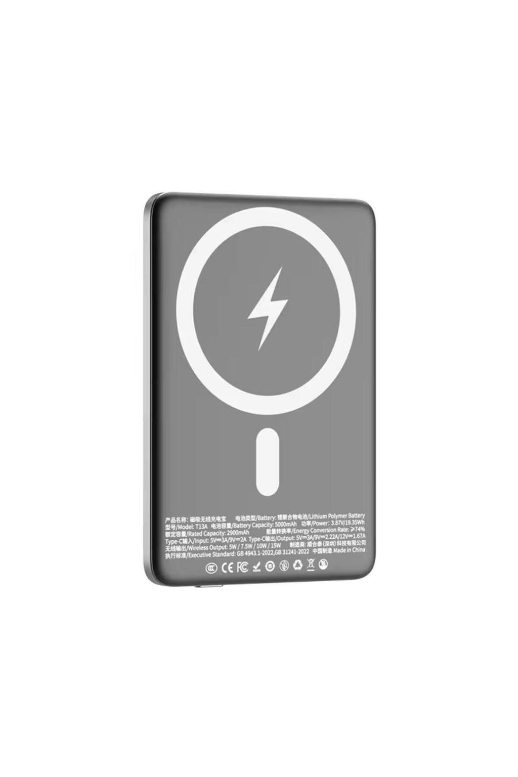 SONX Manyetik Kablosuz Şarj Taşınabilir alüminyum alaşım Powerbank- 5000mAh Hızlı Şarj ULTRA İNCE