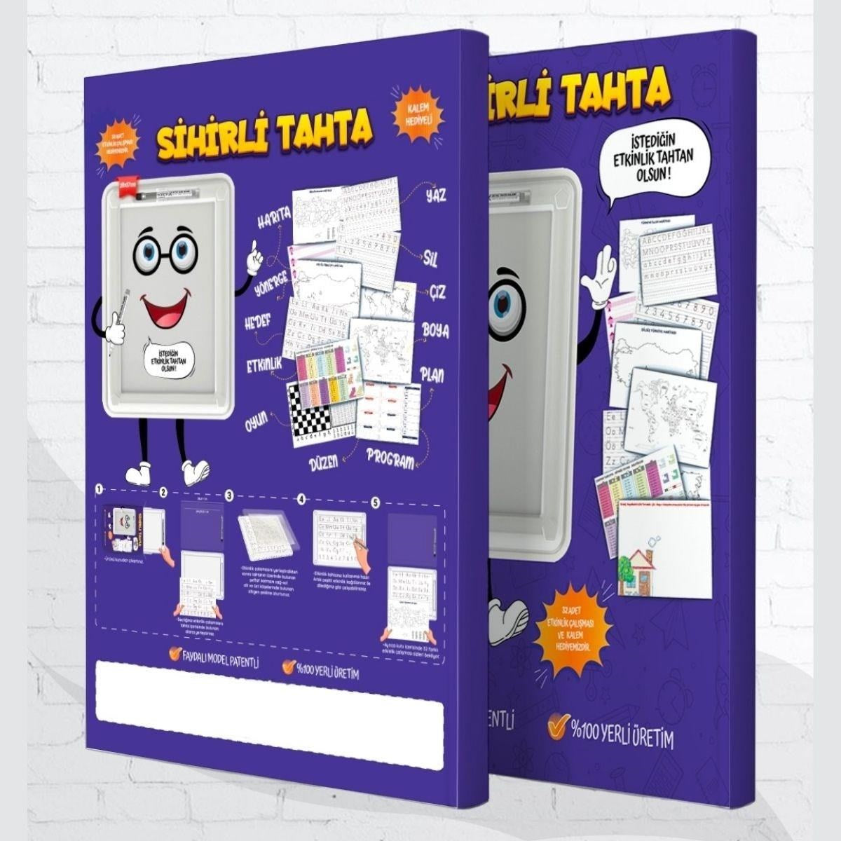Buffer 32 Farklı Etkinlikli Kalem ve Silgi Hediyeli Eğitici Sihirli Etkinlik Tahtası