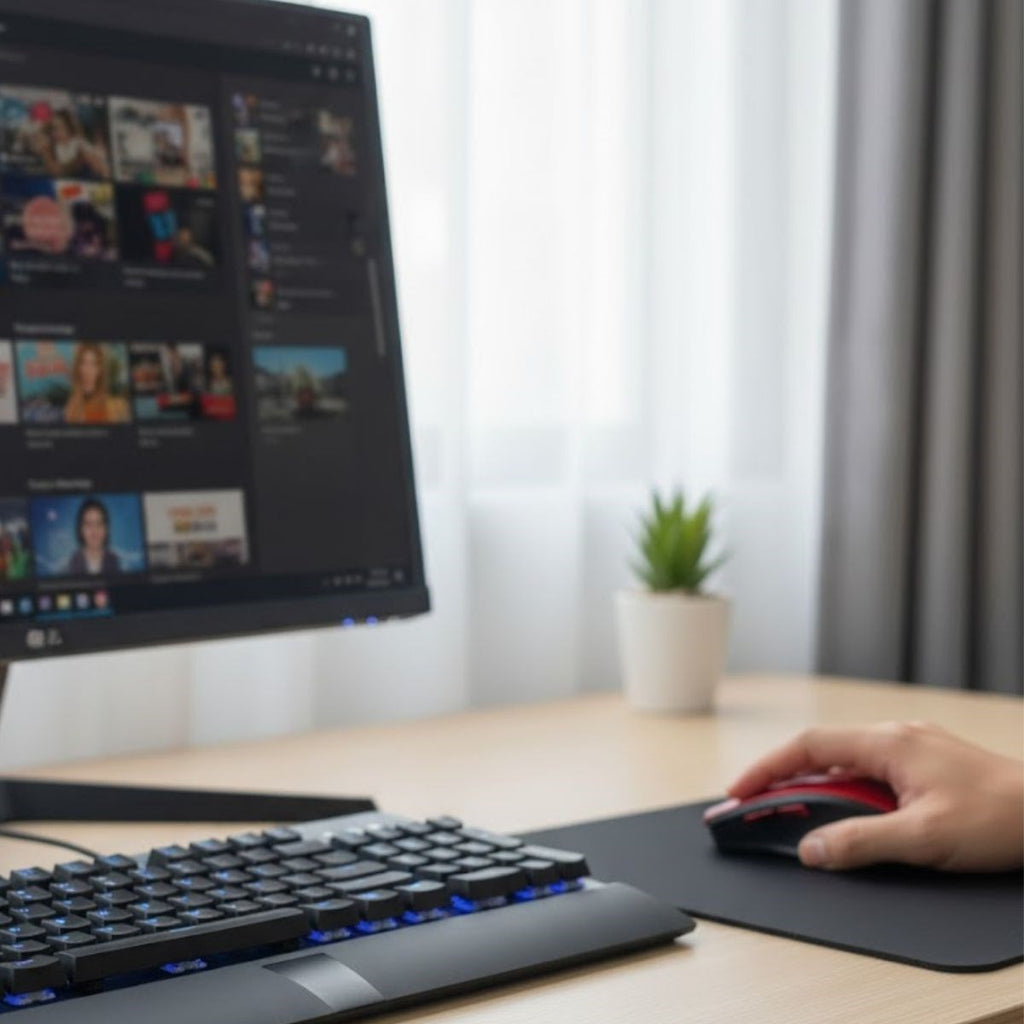 BUFFER® Kırmızı Renkli Baş Parmak Destekli Ergonomik Sessiz Kablosuz Mouse - USB Alıcılı, Ofis ve Oyun İçin Konforlu Bilgisayar Faresi MS6300