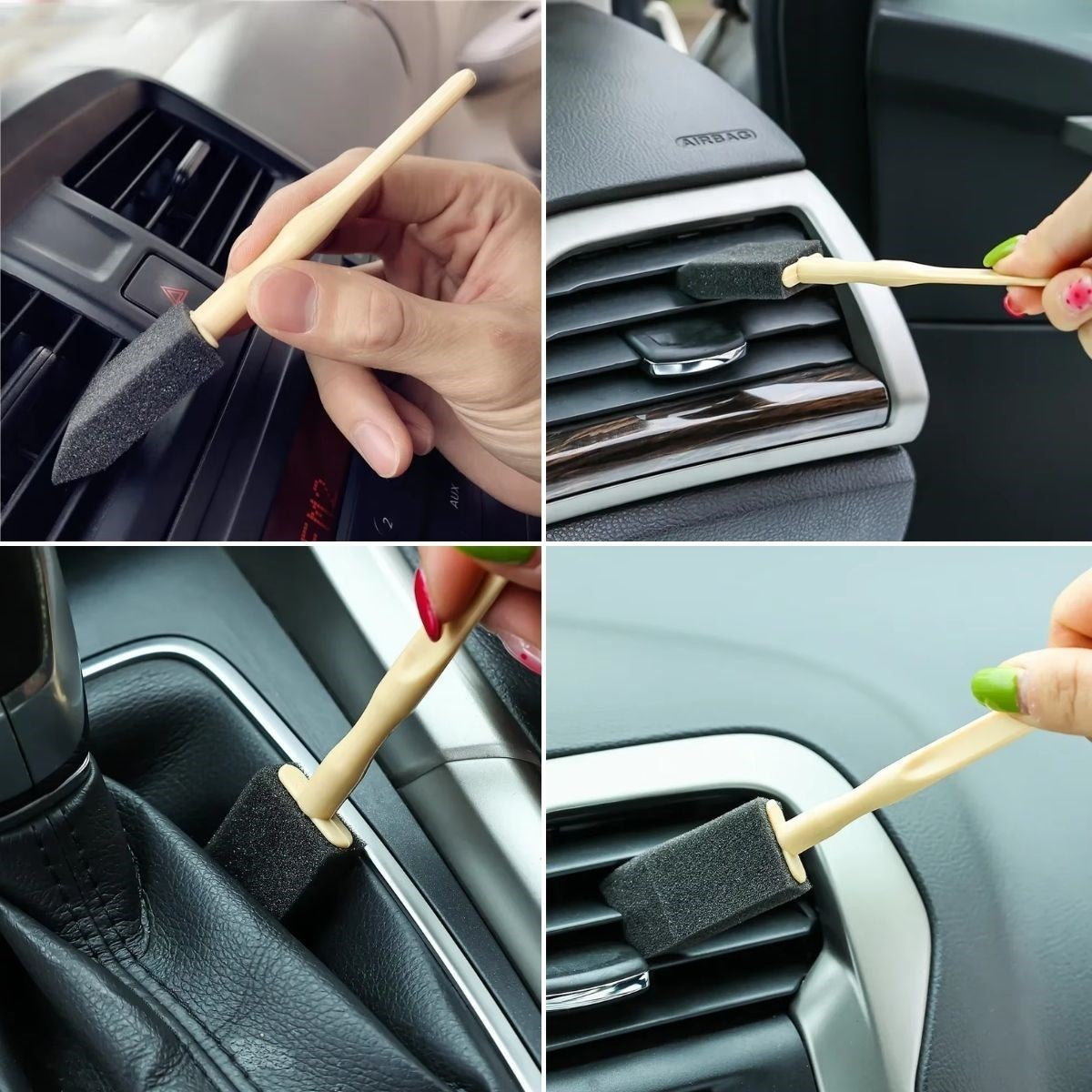 GENEL® 5'li Araba Havalandırma Temizleme Fırçaları Klima Çıkışları,Toz Alma&Otomobil İçi Detaylı Mini Temizlik Aparatları - UcuzaGeliyor