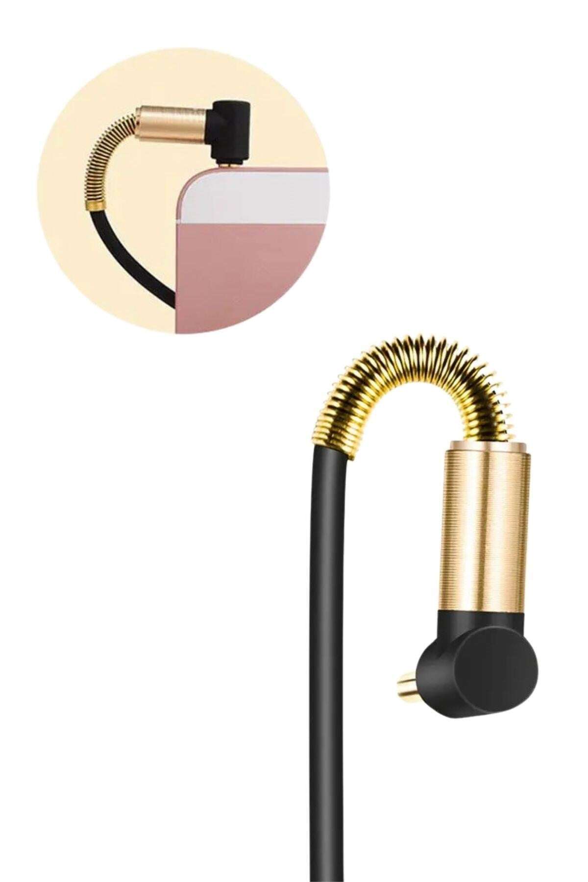 GENEL®  3.5mm AUX Kablosu Jak Erkek Erkek L Tipi 1 Metre Ses Aktarım Kablosu - UcuzaGeliyor