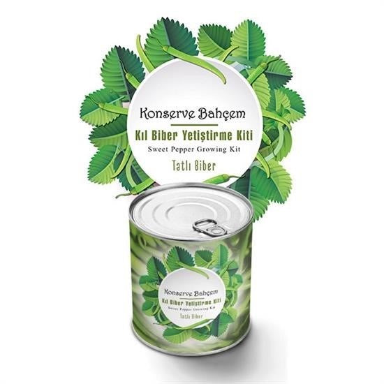 GENEL® Konserve Bahçem Evde Konservede Tatlı Sivri Biber Yetiştirme Kiti - UcuzaGeliyor