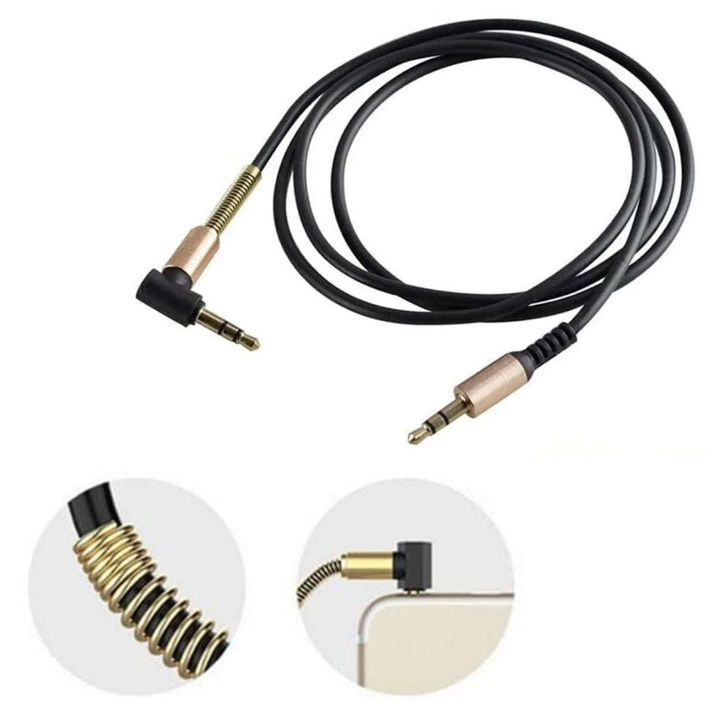 GENEL®  3.5mm AUX Kablosu Jak Erkek Erkek L Tipi 1 Metre Ses Aktarım Kablosu - UcuzaGeliyor