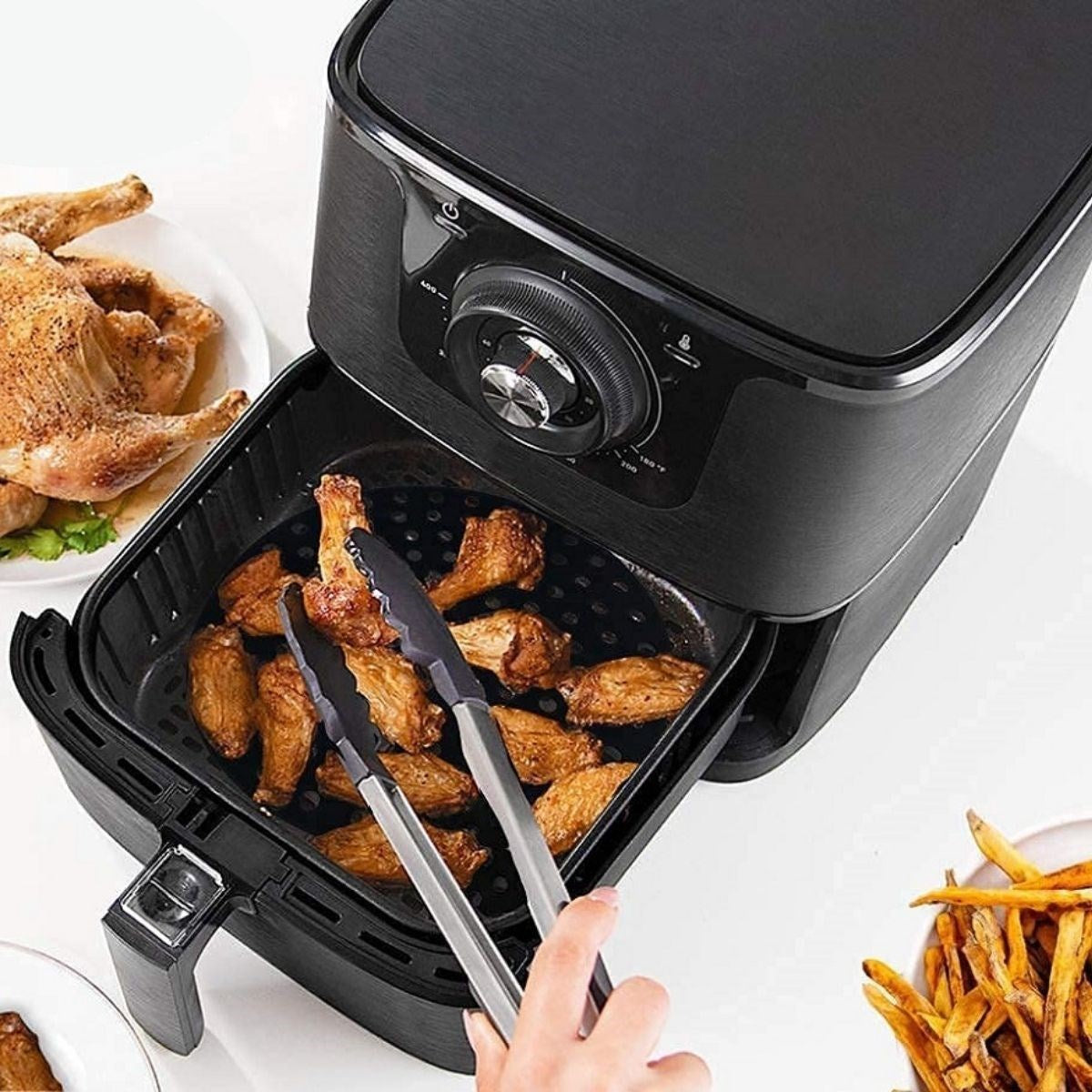 GENEL® Siyah Isıya Dayanıklı Yıkanılabilir Silikon Fırın Ve Airfryer Yuvarlak Model Pişirme Matı 23 Cm - UcuzaGeliyor