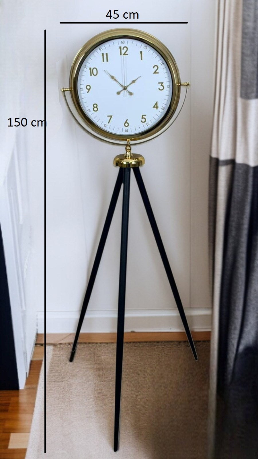 Zentime Heritage Gold Zarif Tripod Ayaklı Saat