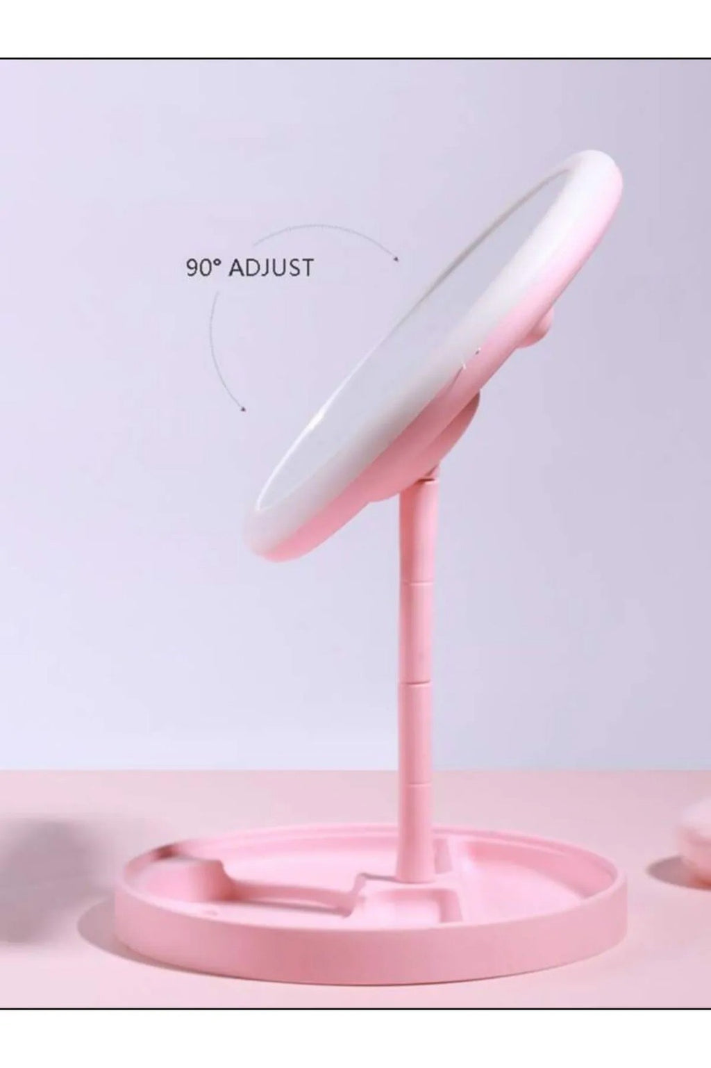 SONX  Dokunmatik Led Işıklı Usb Li Yuvarlak Masa Üstü Makyaj Aynası Makyaj Aynası Ledli