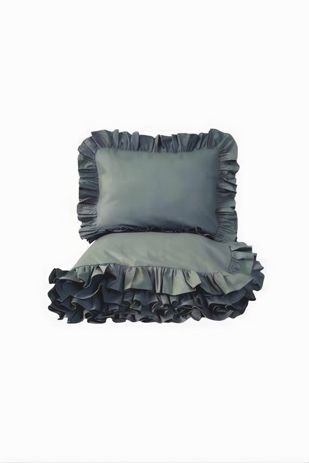 Gri fırfırlı çift kişilik nevresim takımı - UcuzaGeliyor