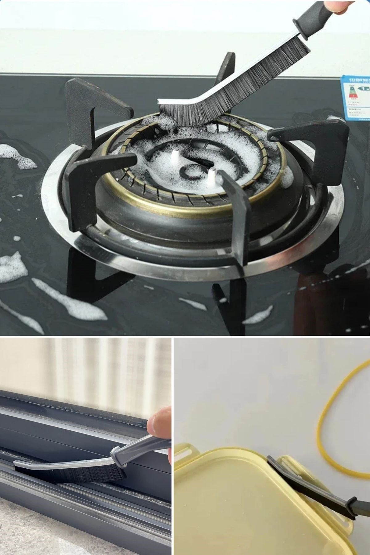 BUFFER® 2li Çok Amaçlı Multi Ince Temizlik Fırçası Derz Arası Banyo Mutfak Lavabo Detay Temizleme Fırçası