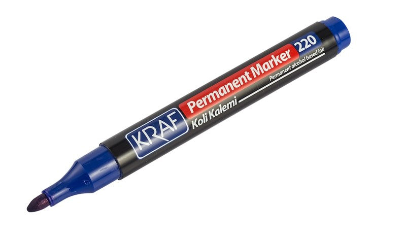 Kraf Permanent Markör Yuvarlak Uc 220 Mavi (Koli Kalemi)