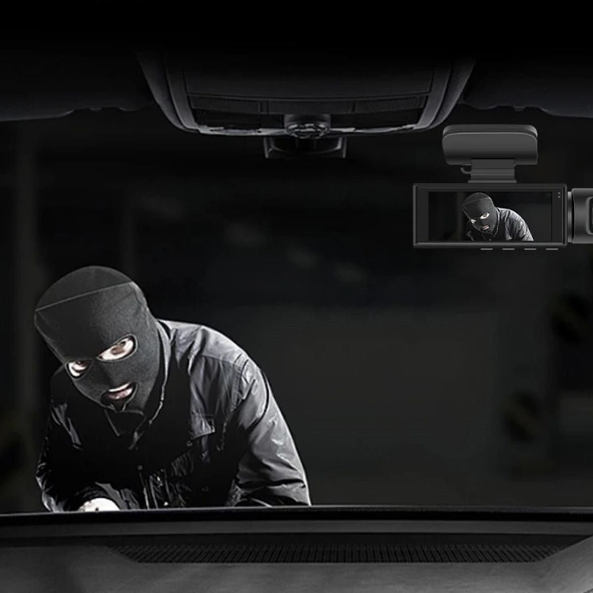 BUFFER®  WiFi Destekli Araç İçi & Dışı Çift Kameralı Dikiz Aynası Kamera - UcuzaGeliyor