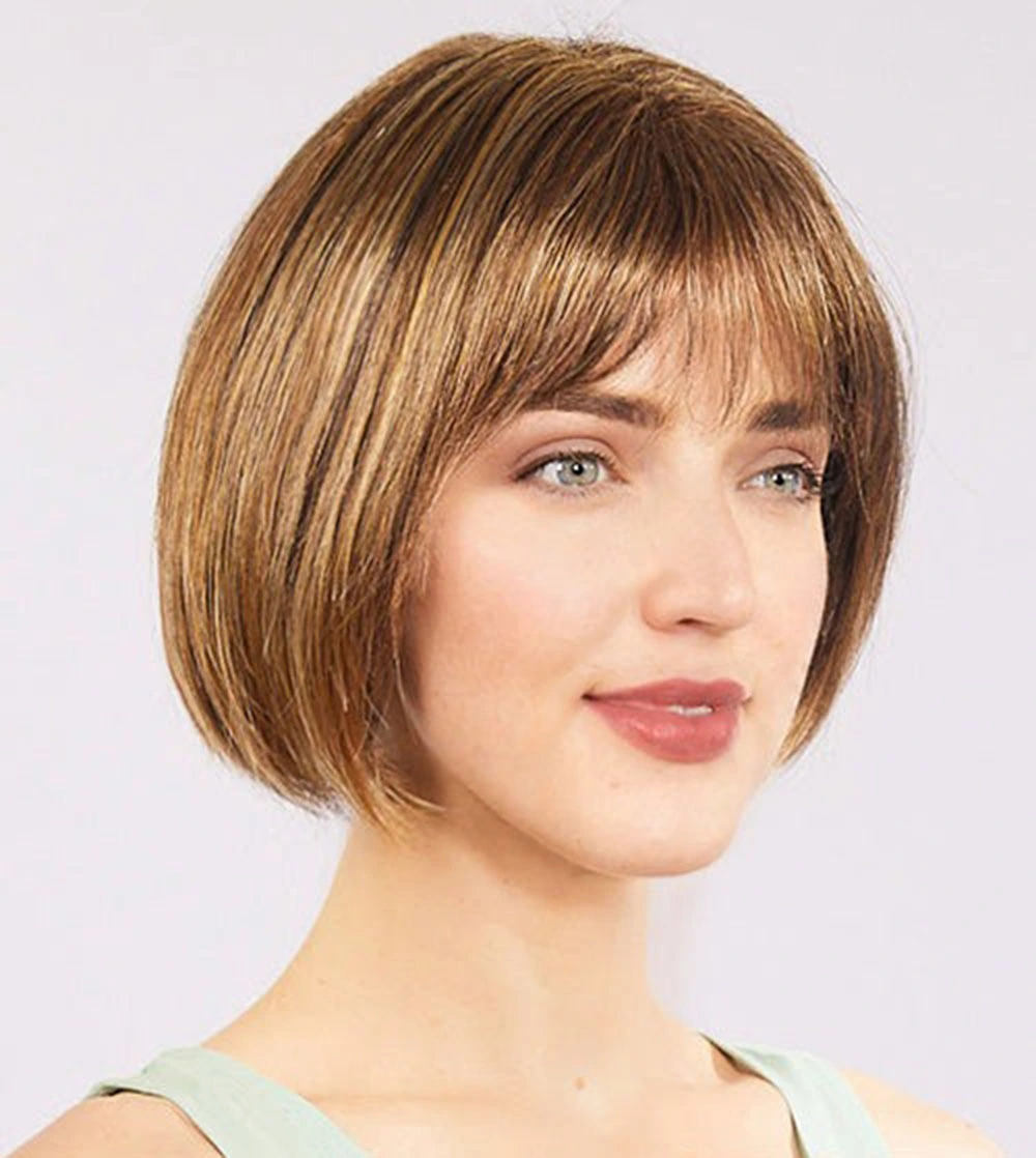 Açık Kahverengi Küt Parti Peruk Küt Saç