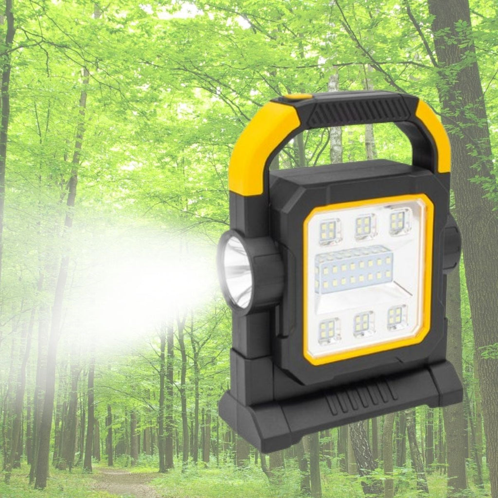 ucuzageliyor® HelloCloud Şarjlı Solar LED Çalışma Işığı | USB Çıkışlı Taşınabilir Projektör Lamba