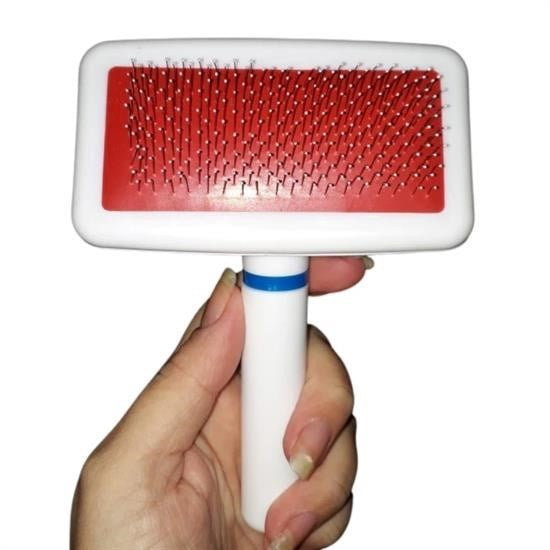 GENEL® Paslanmaz Evcil Hayvan Kedi Köpek Tüy Tarama Toplama Fırçası Kolay Temizlenir Bakım Aleti - UcuzaGeliyor