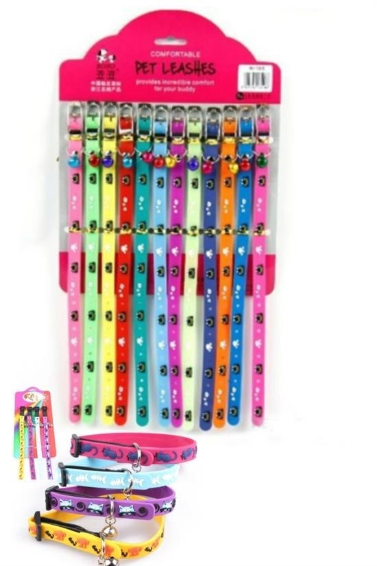 BUFFER® Çıngıraklı Zilli Sevimli Renkli Slikon Kedi Köpek Boyun Tasması - UcuzaGeliyor