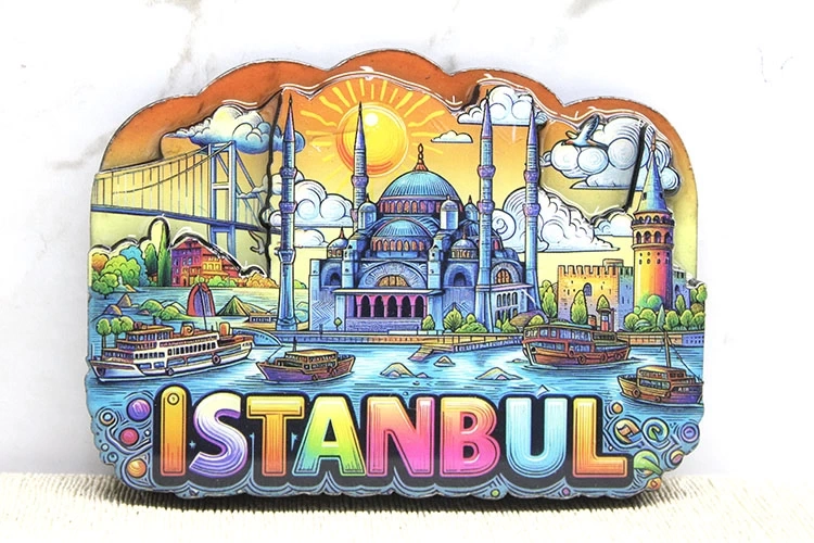 Ahşap İstanbul Temalı Magnet Alk4366