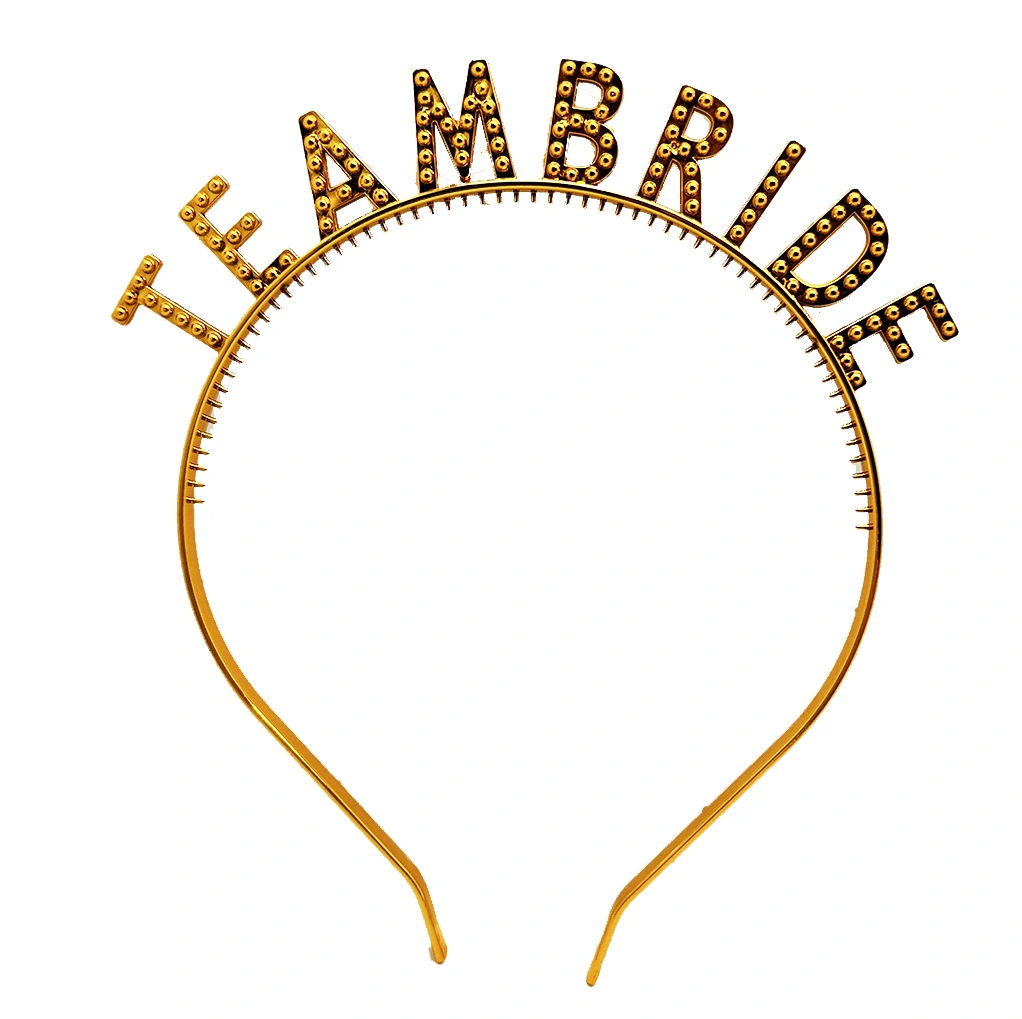 Altın Renk Team Bride Taç Plastik - Gelin Ve Nedime Tacı