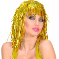 Altın Sarısı Işıltılı Metalize Parti Peruğu
