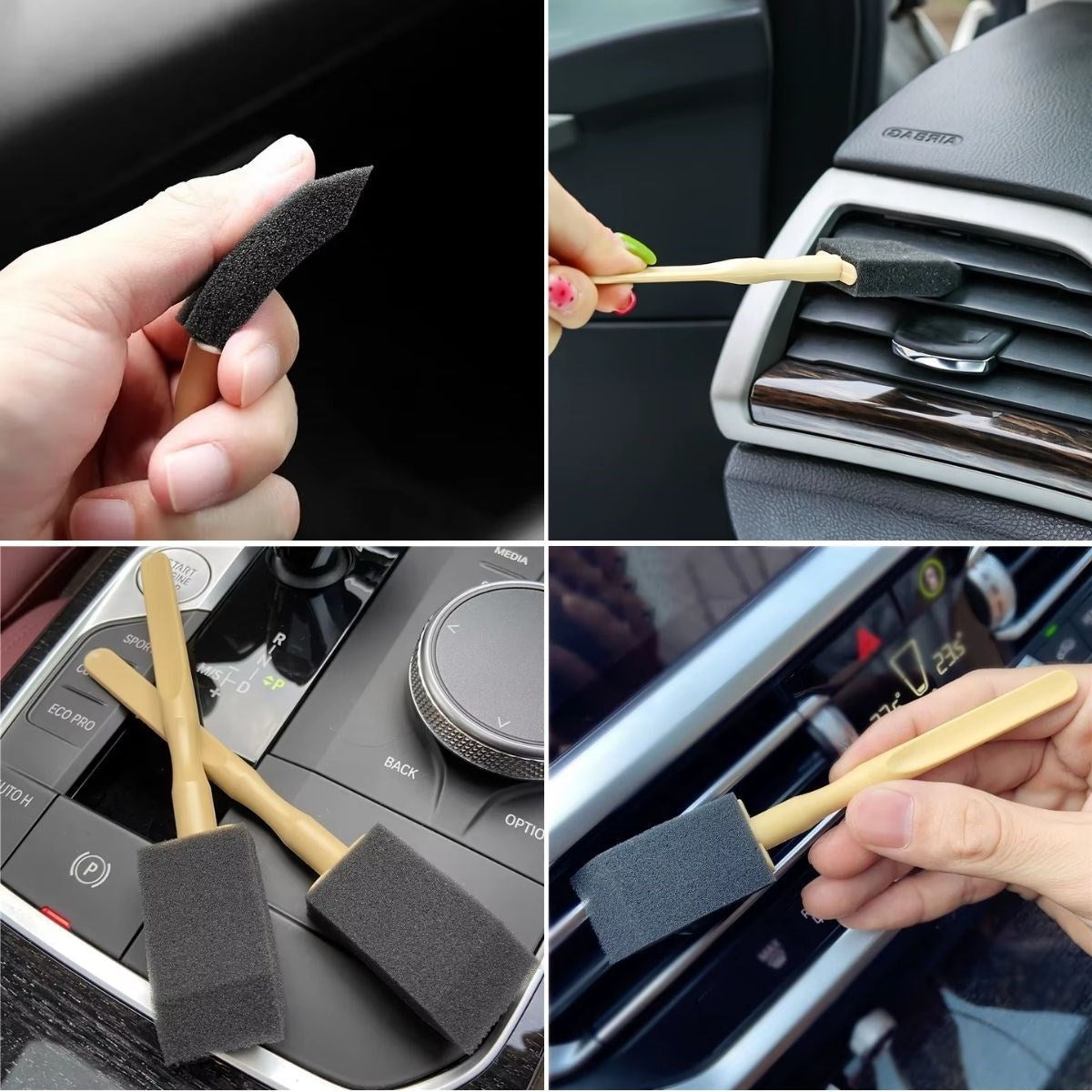 GENEL® 5'li Araba Havalandırma Temizleme Fırçaları Klima Çıkışları,Toz Alma&Otomobil İçi Detaylı Mini Temizlik Aparatları - UcuzaGeliyor