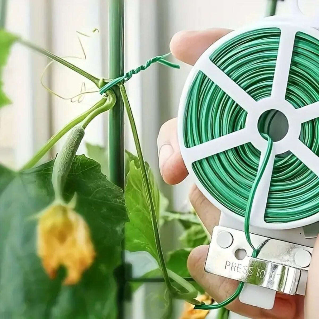 GENEL® 50 Metre Kendiliğinden Kesici Bıçaklı Bitki Saksı Kablo Sabitleme Teli - UcuzaGeliyor