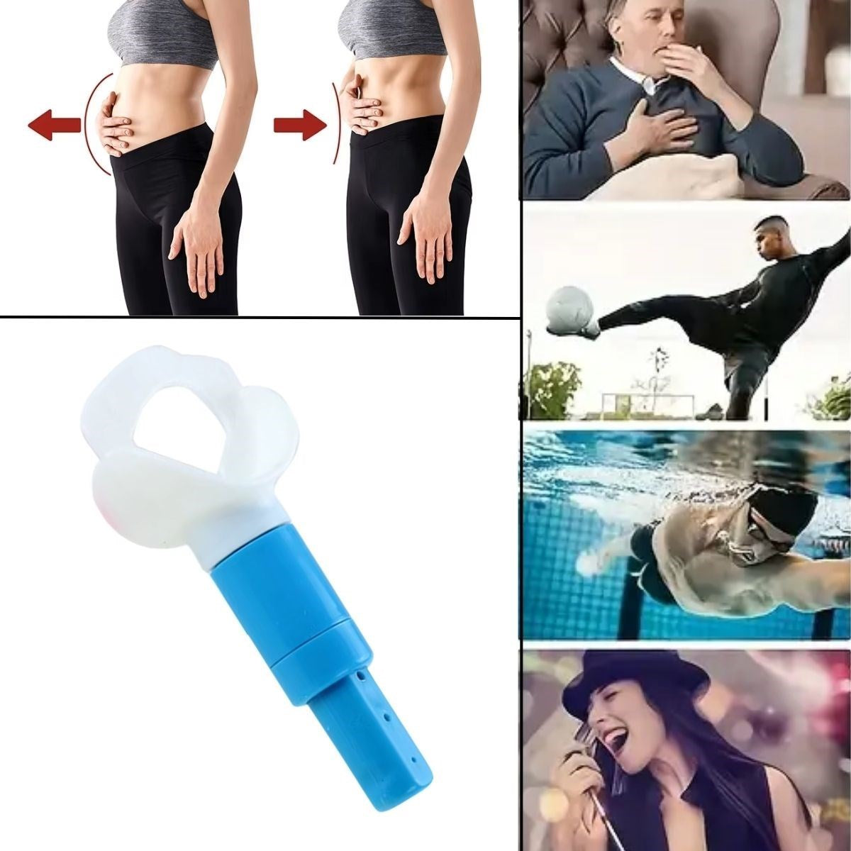 GENEL® Taşınabilir Karın Kası Çalıştırıcı Solunum Egzersiz Eğitmeni Nefes Egzersiz Aparatı - UcuzaGeliyor