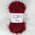 Loren Furry Bordo El Örgü İpi - RF026 - 34054