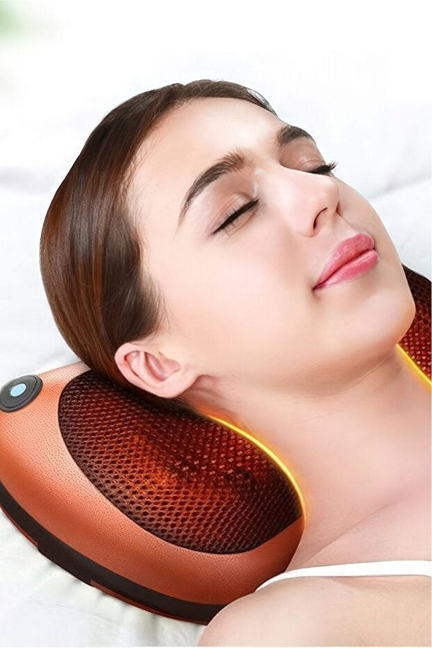sonx Boyun Yoğurmalı Ve Isıtmalı Çok Fonksiyonlu Masaj Yastığı-8 Toplu Sırt, Bel, Bacak Masaj Aleti