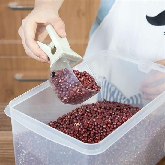 BUFFER® Ördek Tasarımlı Mandallı Tazelik Koruyan Ölçekli Kuru Mama Kaşığı Mama Ölçeği - UcuzaGeliyor