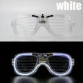 Beyaz Led Işıklı Parti Gözlüğü - Neon Glow Şerit Gözlük 3 Modlu
