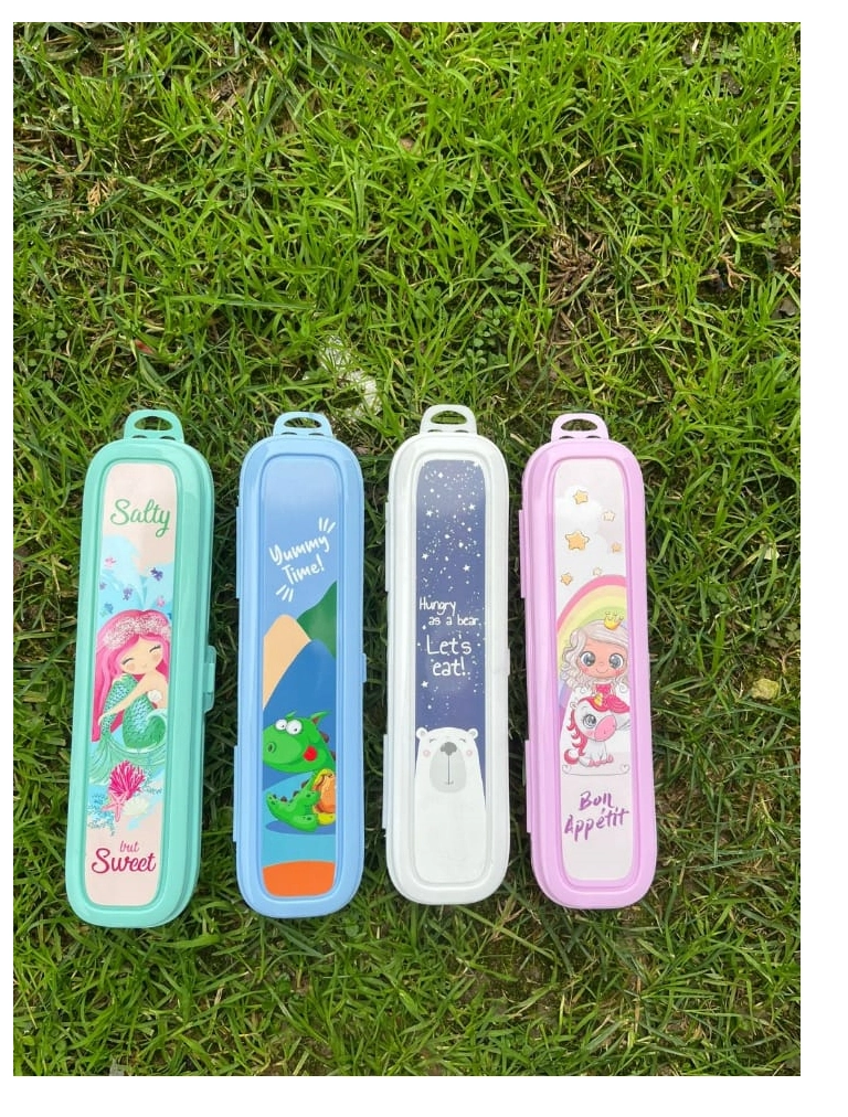 Beyaz Multi Renkli Kapaklı Kalemlik Kutusu -çanta İçi Saklama - Diş Fırçası - Makyaj Fırçası Kutu