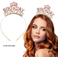 Birthday Princess Kristal Taç - Altın Kaplama