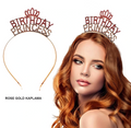 Birthday Princess Kristal Taç - Rose Gold Kaplama