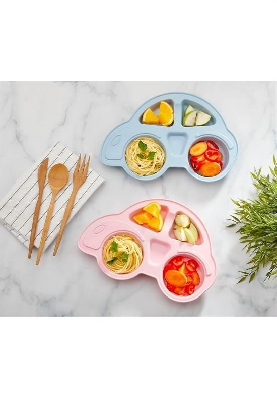 GENEL® Bebekler İçin Araba Şeklinde Sevimli Mama Tabağı Çocuk Tabldot - UcuzaGeliyor