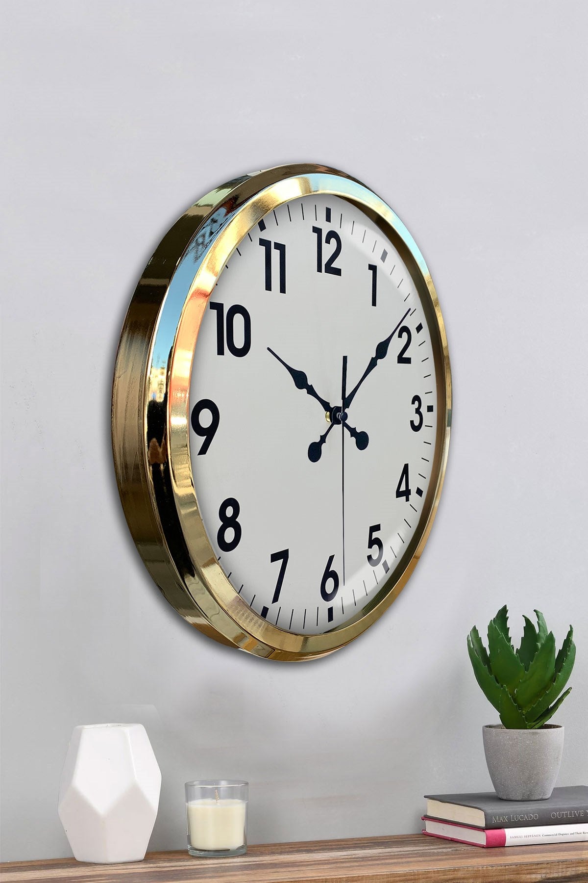 Zentime Gold Standart 52 Cm Metal Zarif Duvar Saati